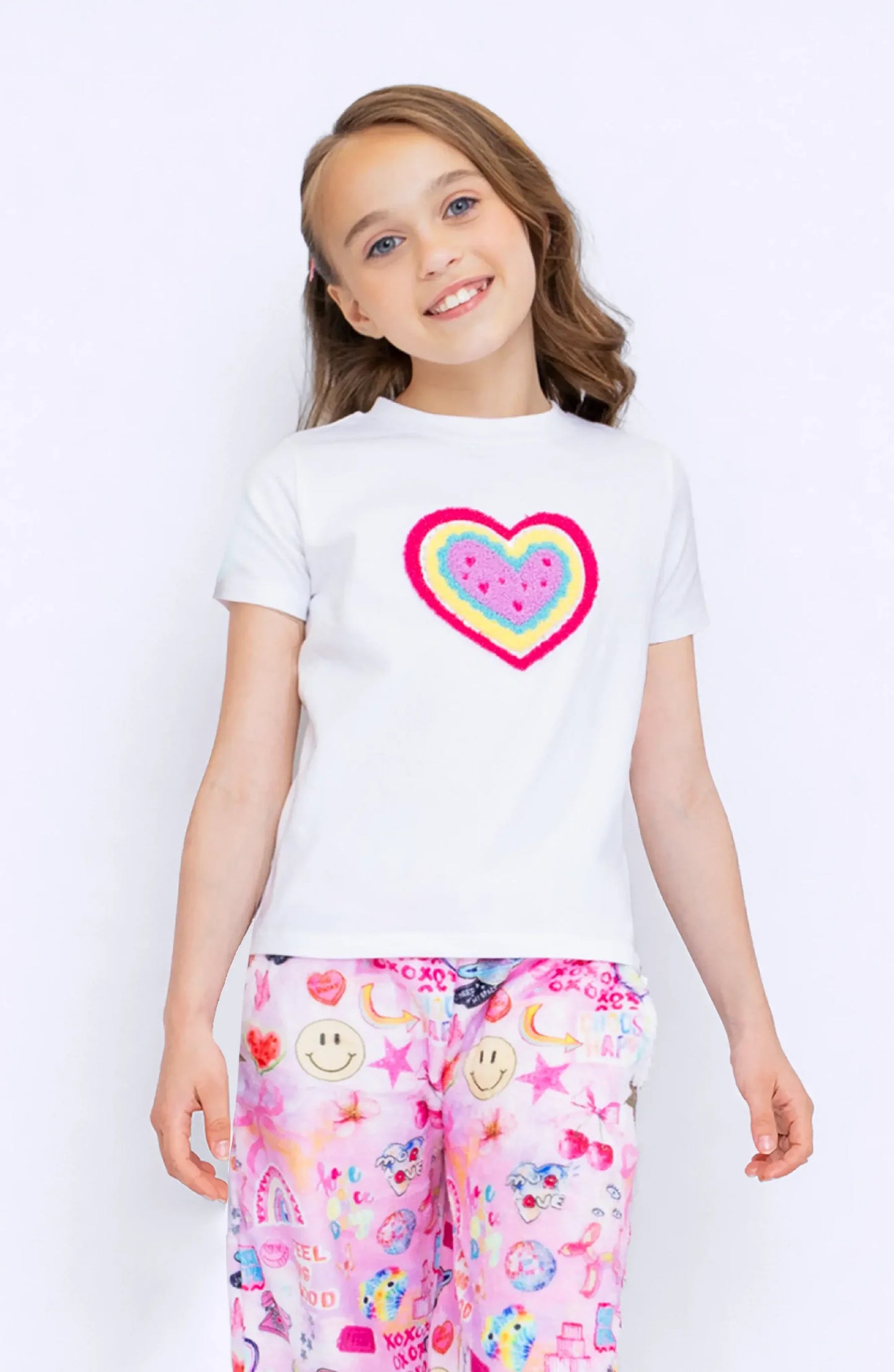 Preppy Goose Preppy Goose Heart Applique Short Sleeve T-Shirt