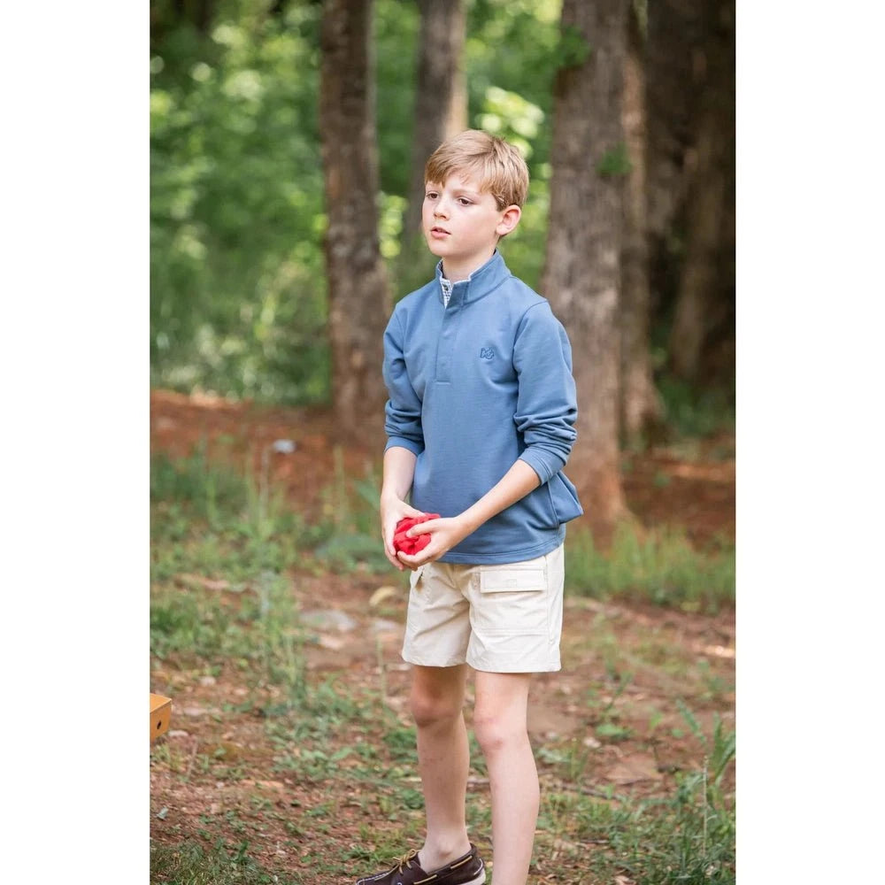 Prodoh Toddler PRODOH Sporty Snap Pullover in Bluefin Blue