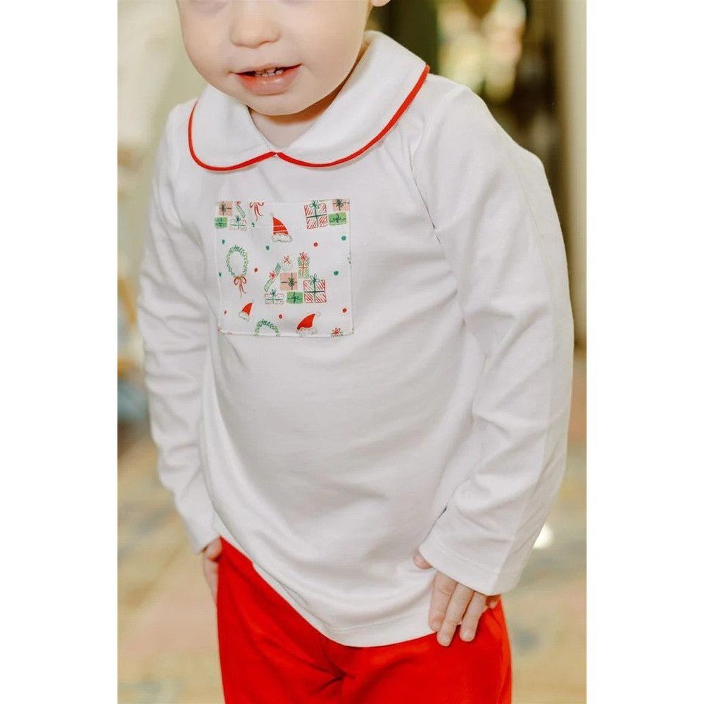 Proper Peony Toddler Proper Peony Deck the Halls Long Sleeve Collar Shirt