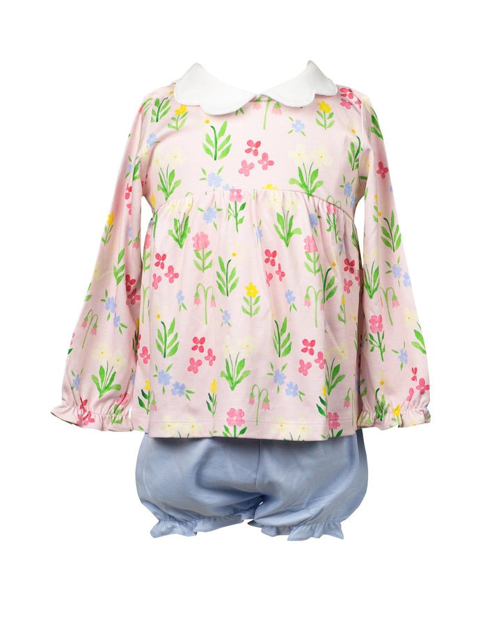 Proper Peony English Garden Long Sleeve Bloomer Set