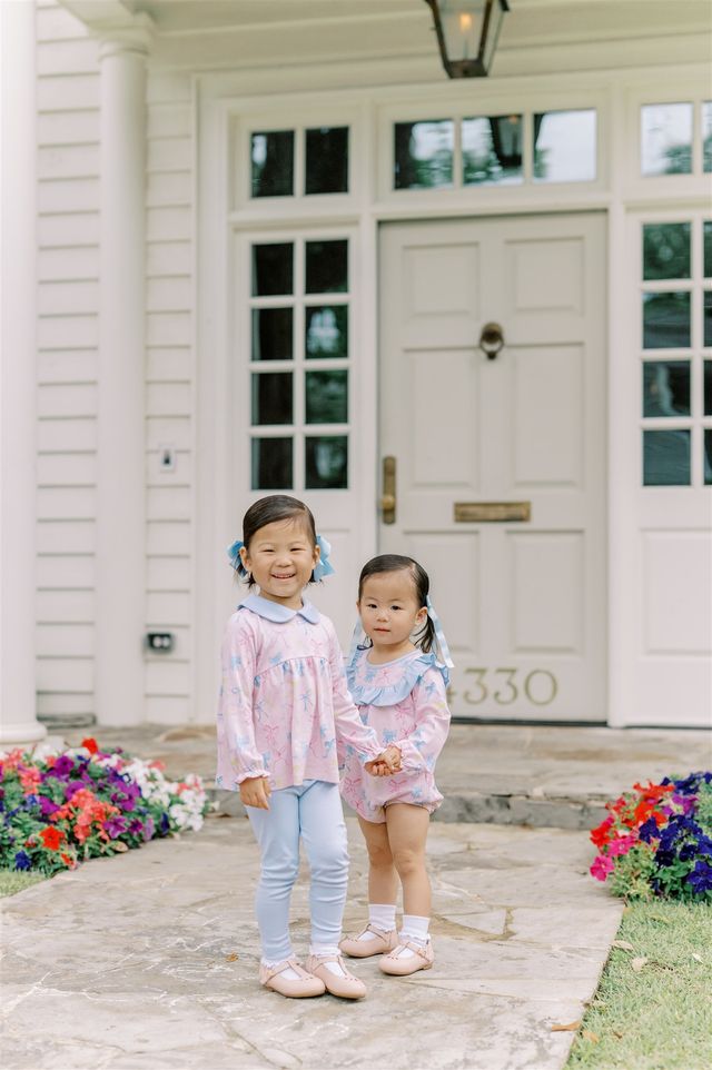 Proper Peony Ribbon Party Tunic with Leggings