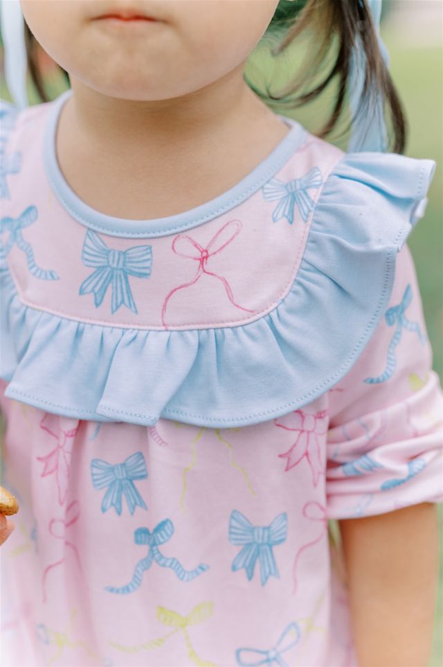 Proper Peony Girls Apparel / Playsets / Infant Proper Peony Ribbon Party Long Sleeve Bubble