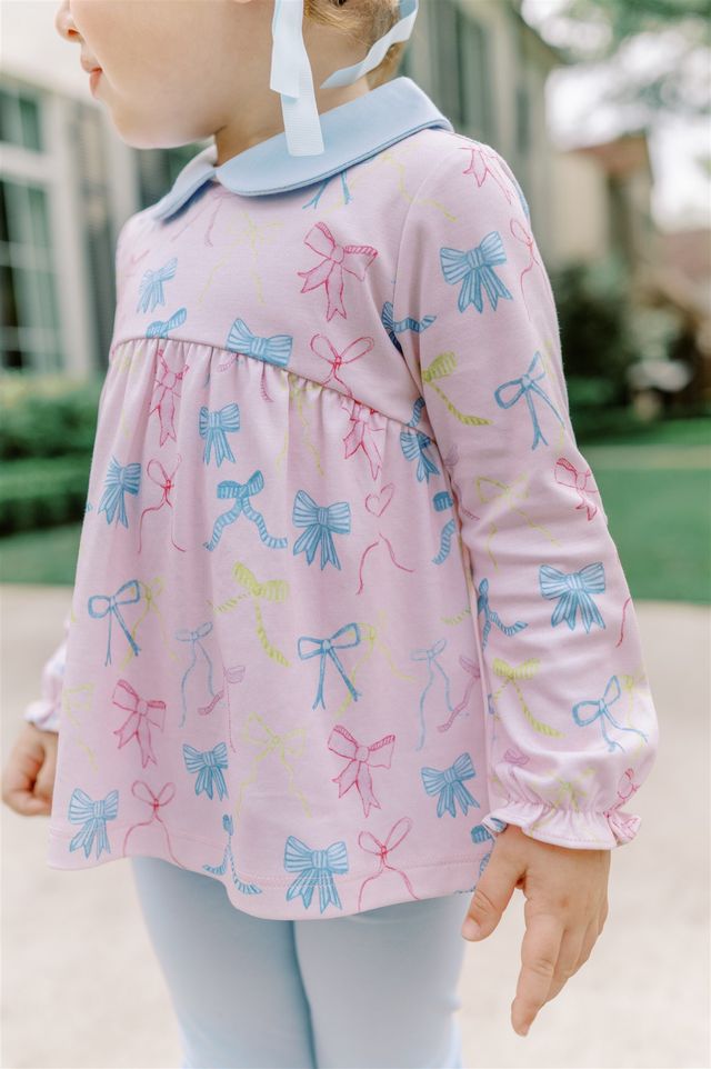 Proper Peony Ribbon Party Tunic with Leggings