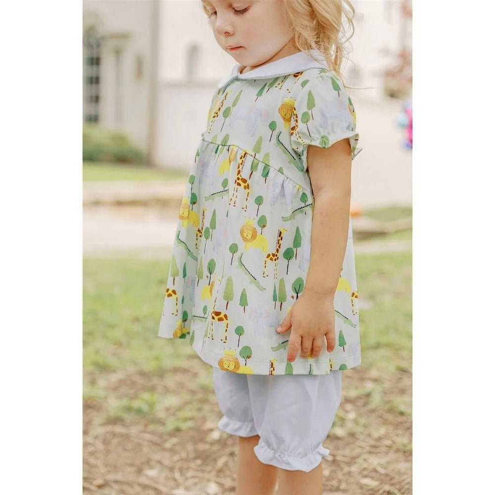 Proper Peony Girls Apparel / Playsets / Infant Proper Peony Savannah Zoo Animals Bloomer Set