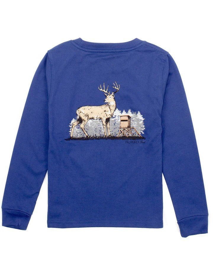 Properly Tied General River Blue / 2 Toddler Properly Tied Deer Season Long Sleeve T-Shirt