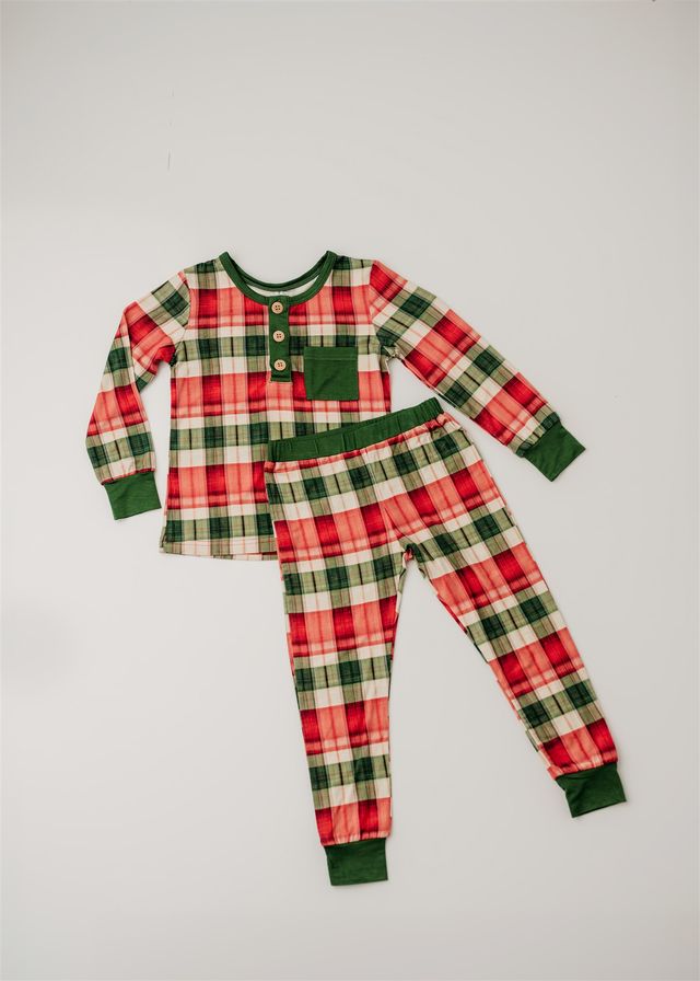 Rockin Royalty Cozy Holiday Plaid Toddler Set