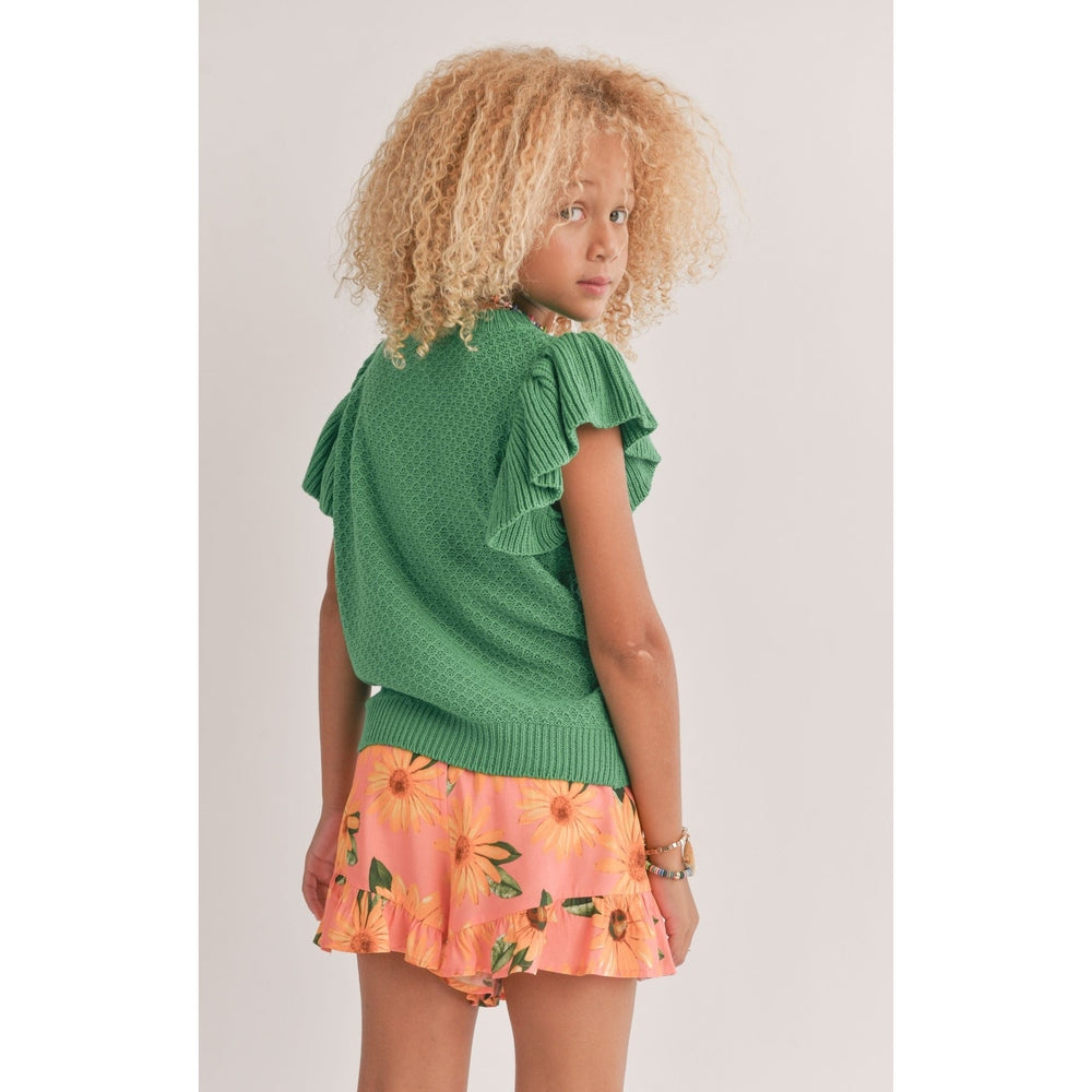 Sadie & SageSadie & Sage Tween Wear Happy Ruffle Sleeve SweaterBabysupermarket