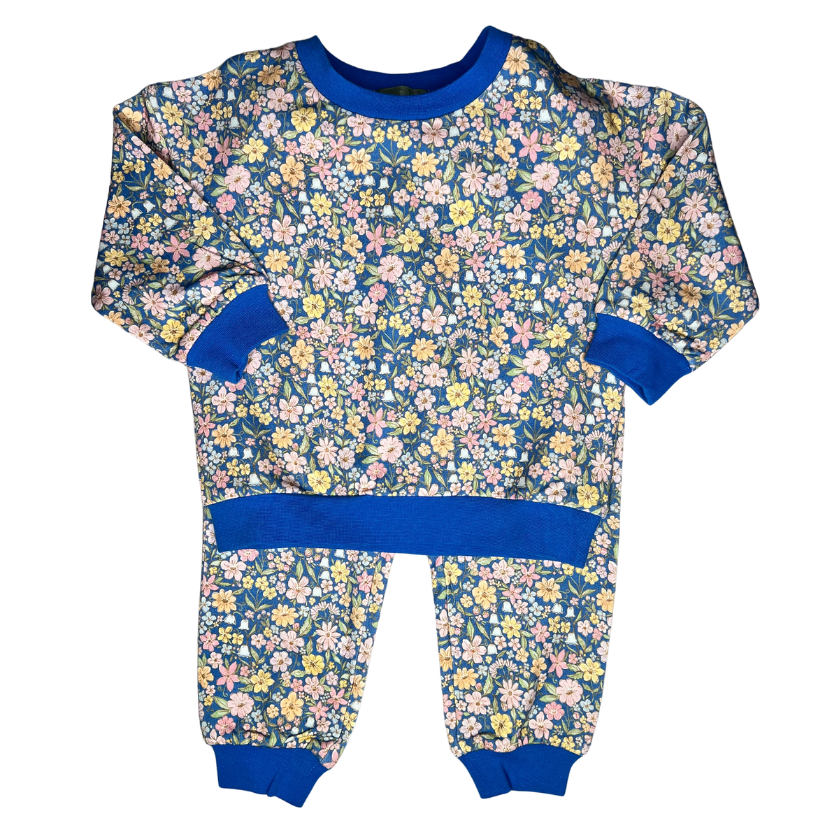 Sage & Lilly Kids Blue Floral / 4 Sage & Lilly Girls Blue Floral Jogger Set