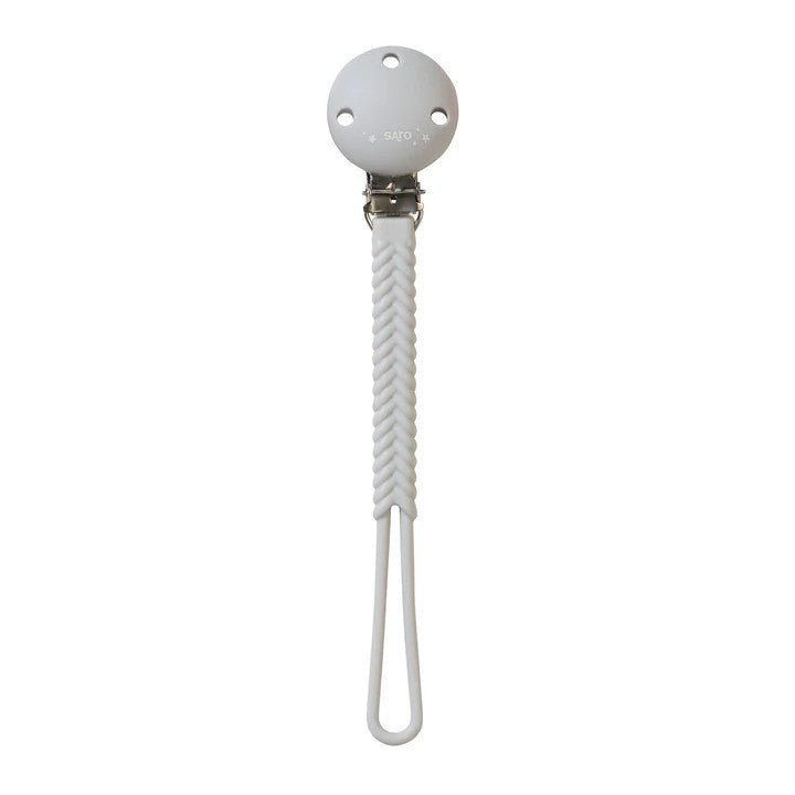 KALENCOM CORPORATION Pacifiers and Teethers Saro Braided Pacifier Holder Gray