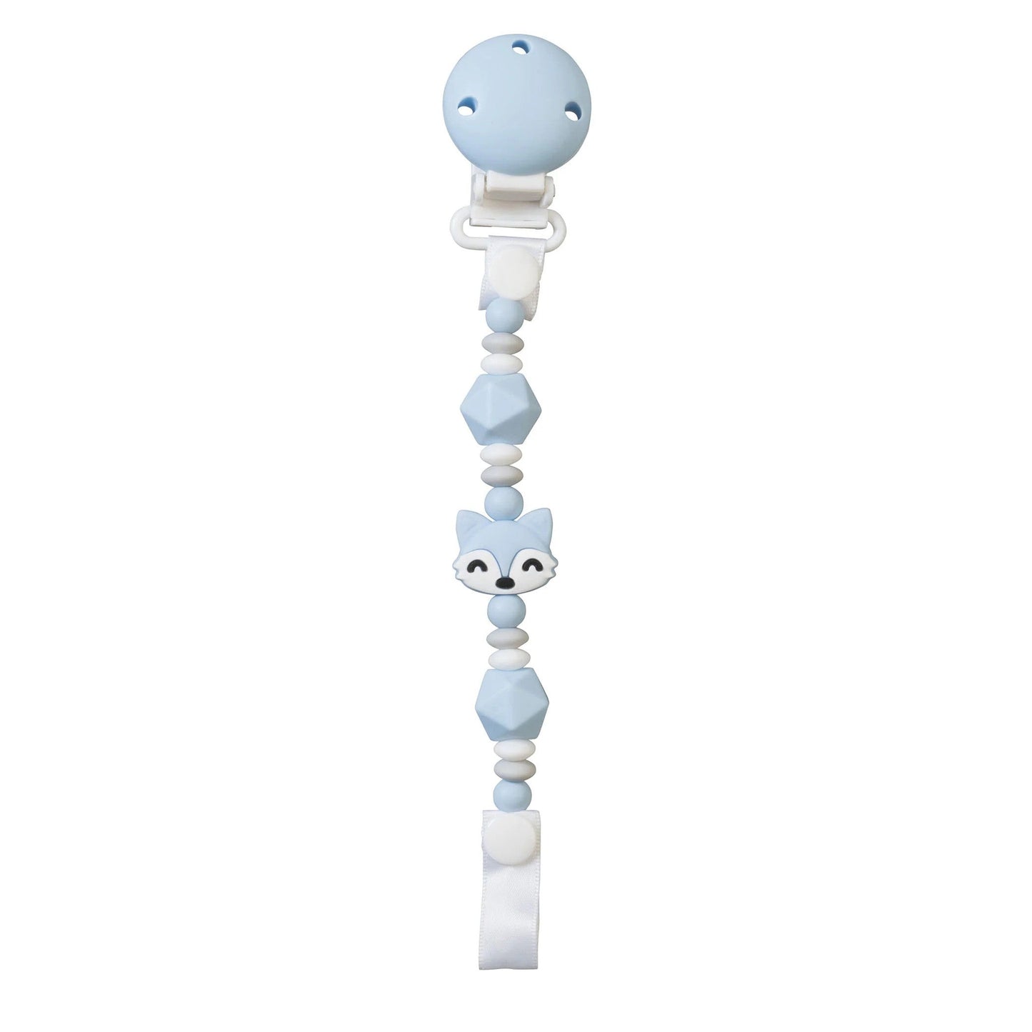 Saro Foxy Pacifier Holder Blue