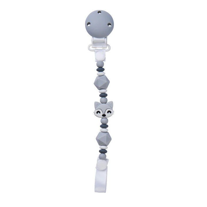 Saro Foxy Pacifier Holder Grey