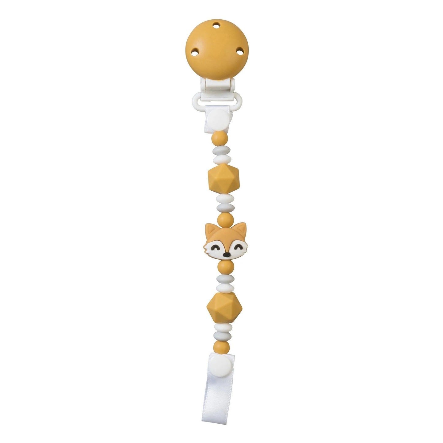 Saro Foxy Pacifier Holder Mustard