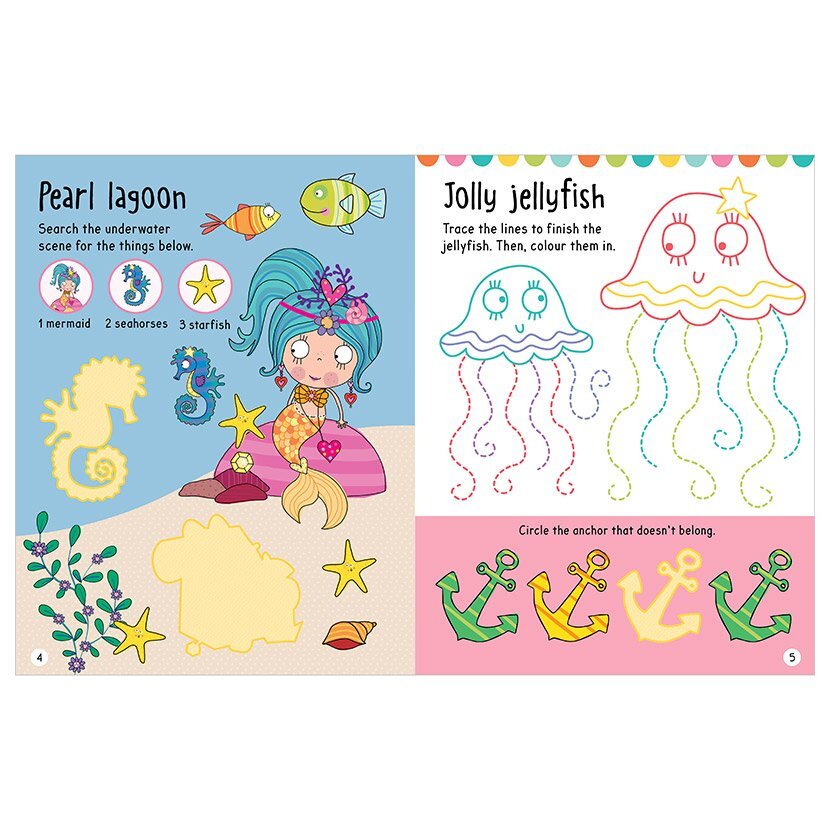 Scholastic Big Stickers for Little Hands ; Unicorns-Mermaids-Princesses & Ballerinas!