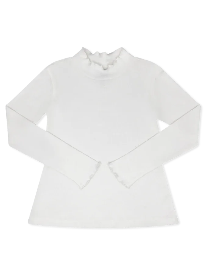 Lullaby SetSet Proper Remi Ribbed Turtleneck - Wells WhiteBabysupermarket