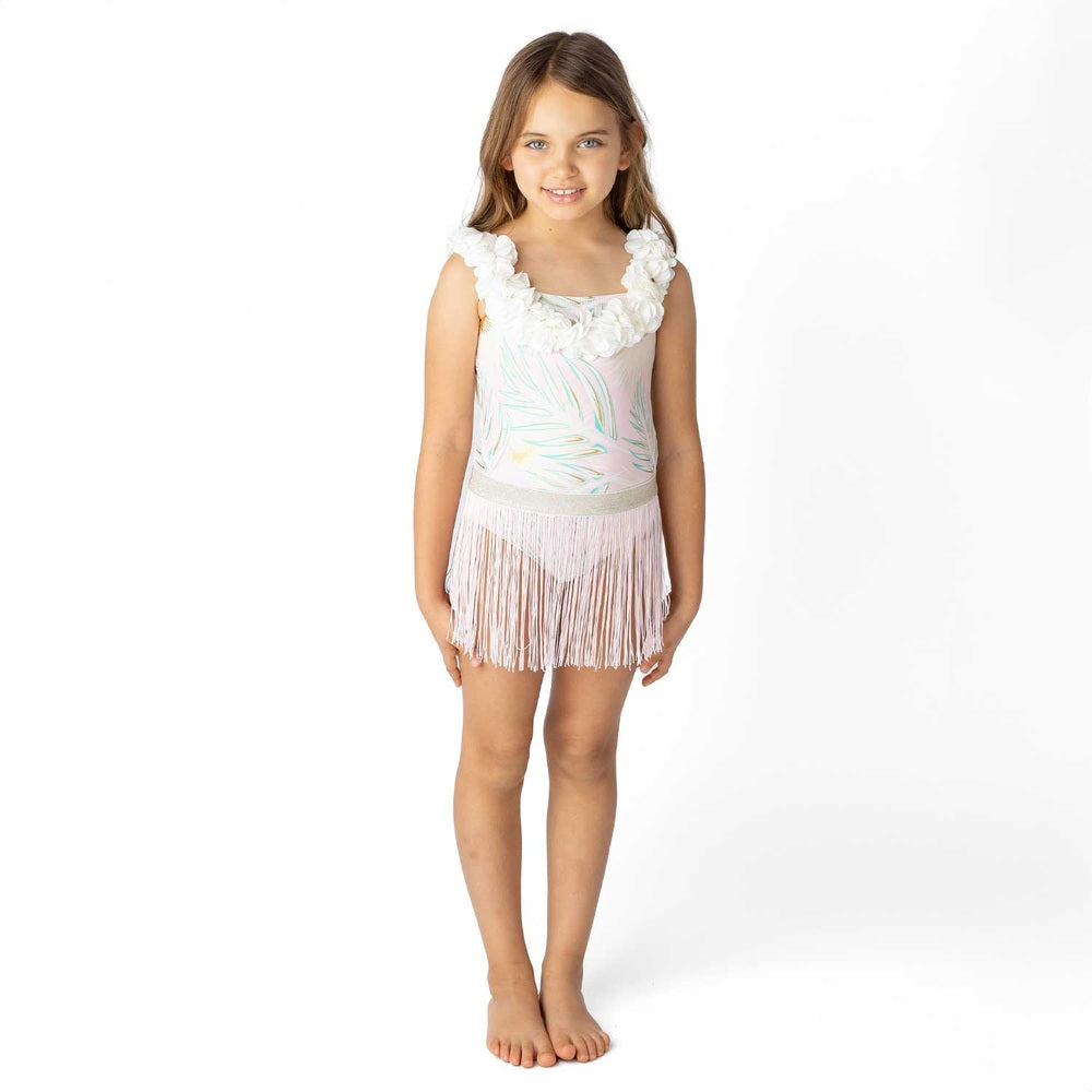 Shade Critters Girls One Piece & Skirt Swimsuit - Metal Hula Pink & Green babysupermarket