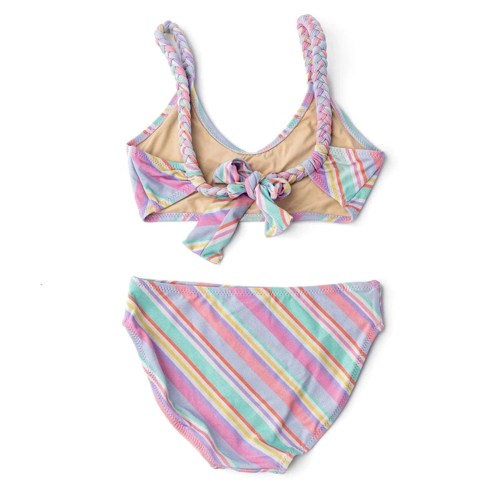 Shade Critters Shimmer Tie Diagonal Stripe Two Piece Swimsuit babysupermarket