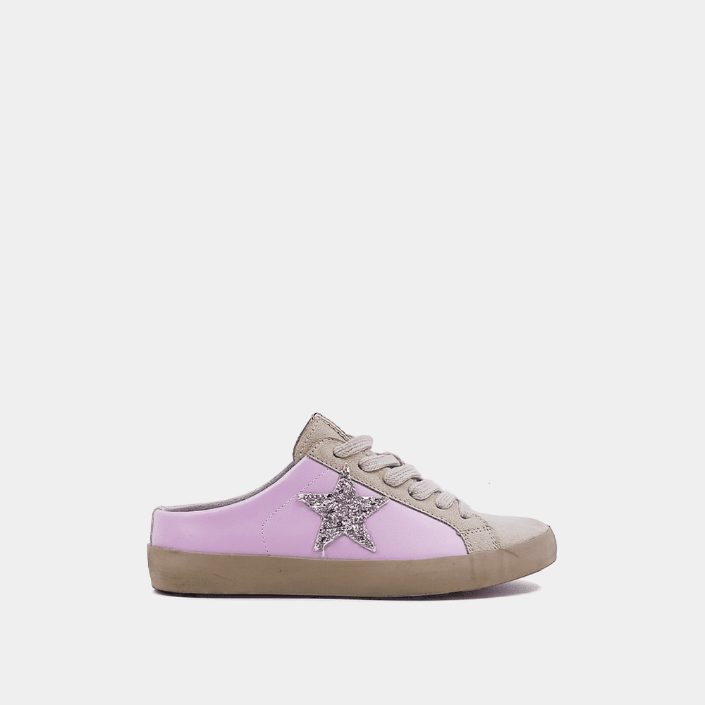 ShuShop Polka Kids Lilac Glitter Slip On Sneaker
