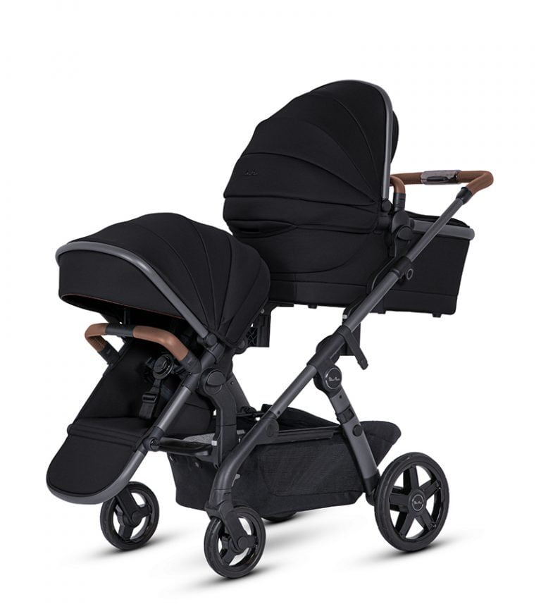 Silver Cross Wave 3 Complete Stroller - Seat, Bassinet, & Tandem Licorice