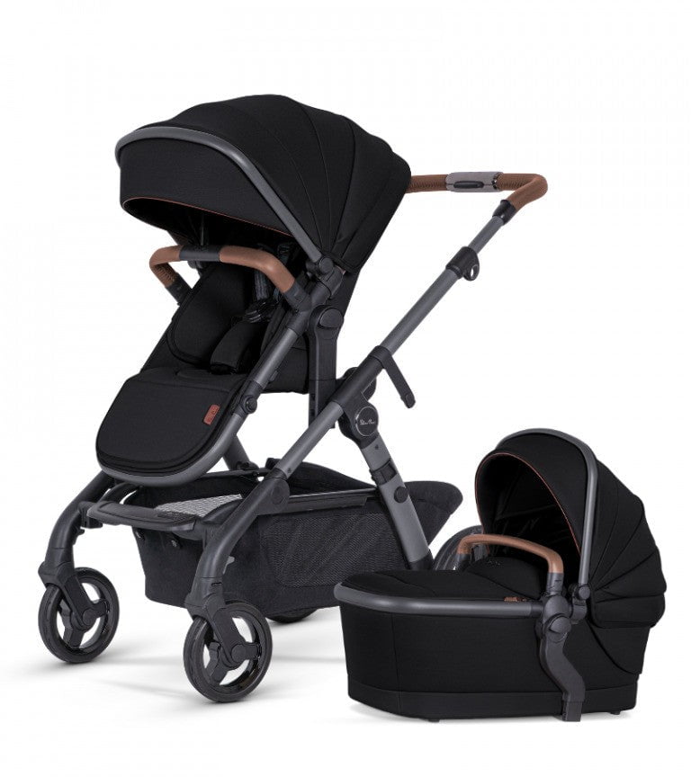 Silver Cross Wave 3 Complete Stroller - Seat, Bassinet, & Tandem Licorice