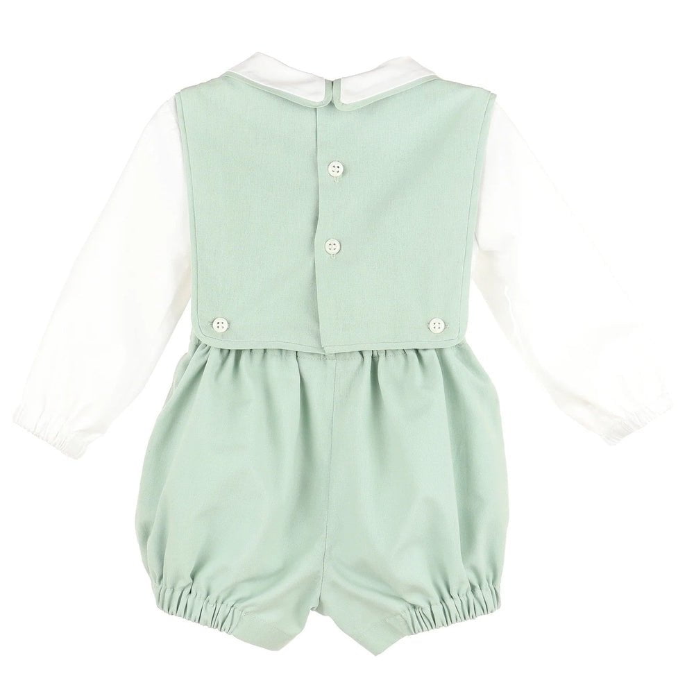 Sophie & Lucas Poplin Classics OG Overall Set Green babysupermarket