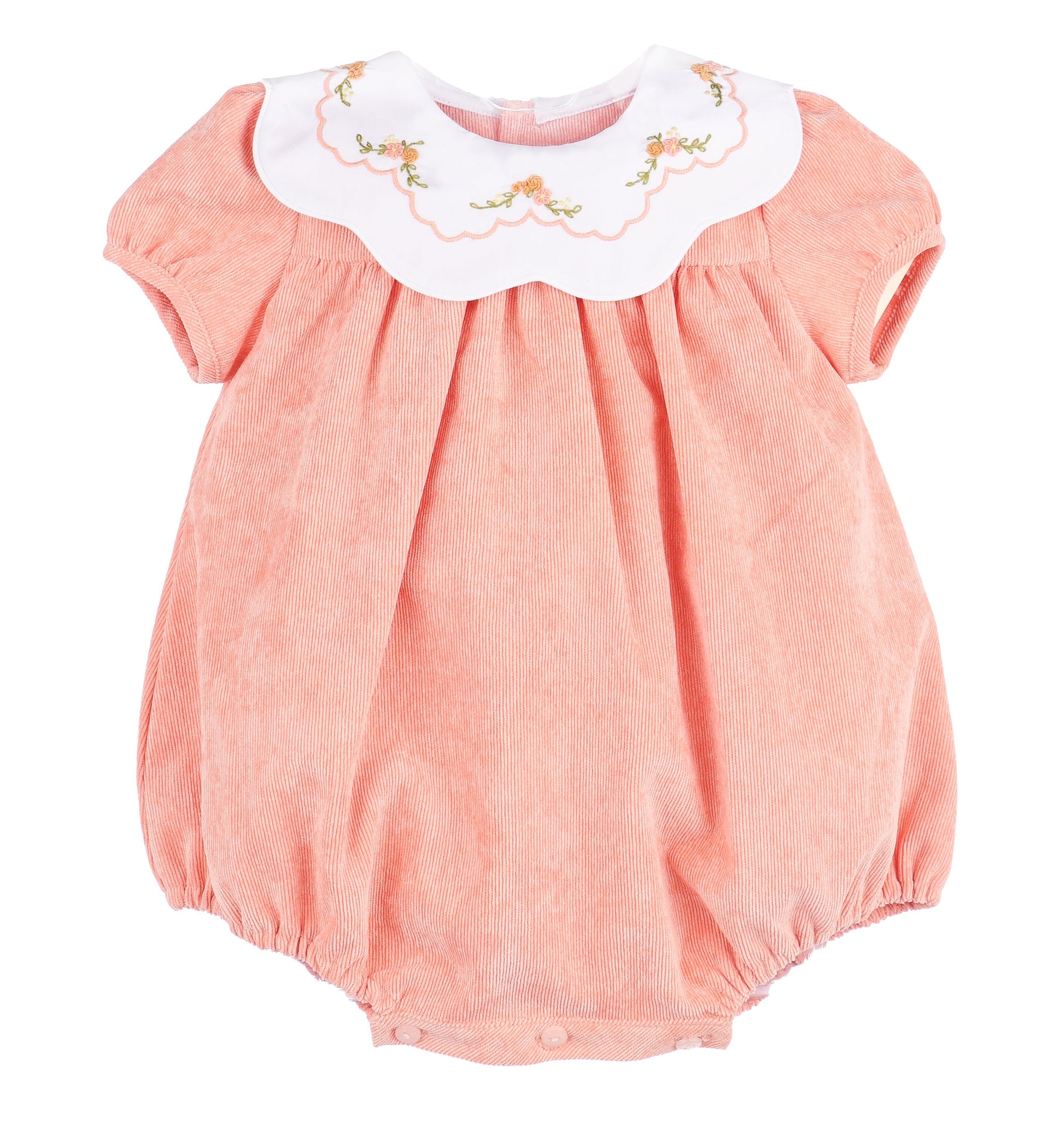 Sophie & Lucas Girls Apparel / Playsets / Infant Pink / 3 Mo Sophie & Lucas Pumpkin Cord Scallop Bubble