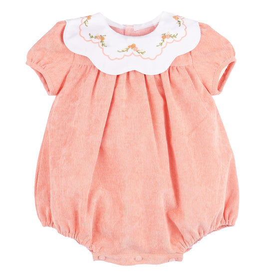 Sophie & Lucas Girls Apparel / Playsets / Infant Pink / 3 Mo Sophie & Lucas Pumpkin Cord Scallop Bubble