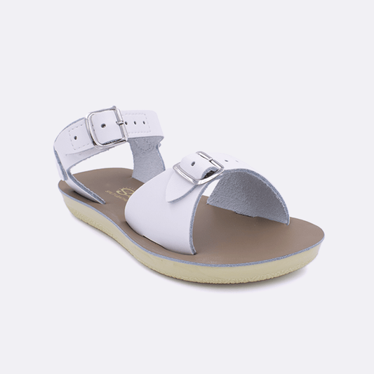 Sun San White Surfer Velcro Sandals by Hoy Shoes