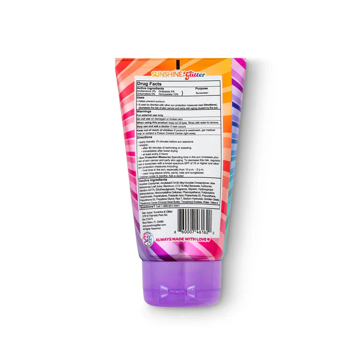 Sunshine & GlitterSunshine & Glitter Rainbow Glitter SPF 50 Sunscreen LotionBabysupermarket