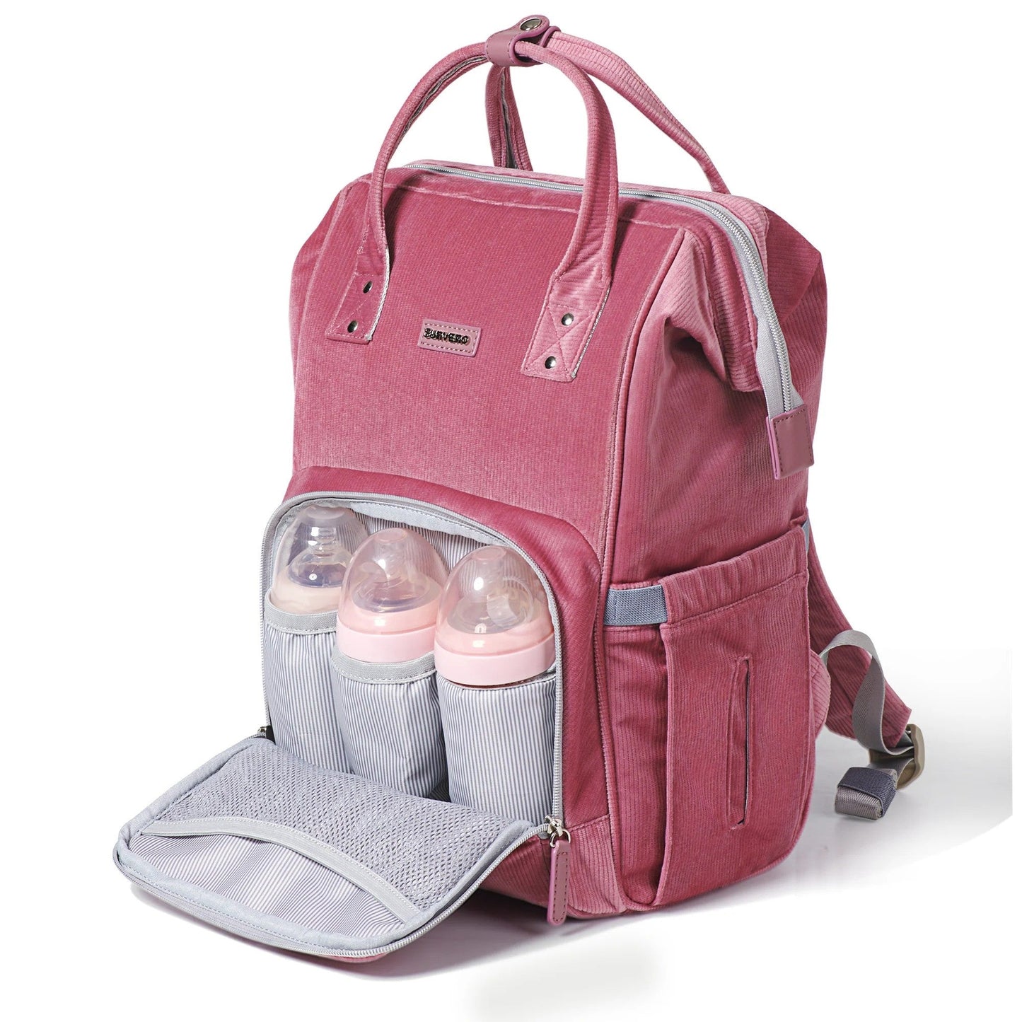 Sunveno Corduroy Diaper Backpack Pink