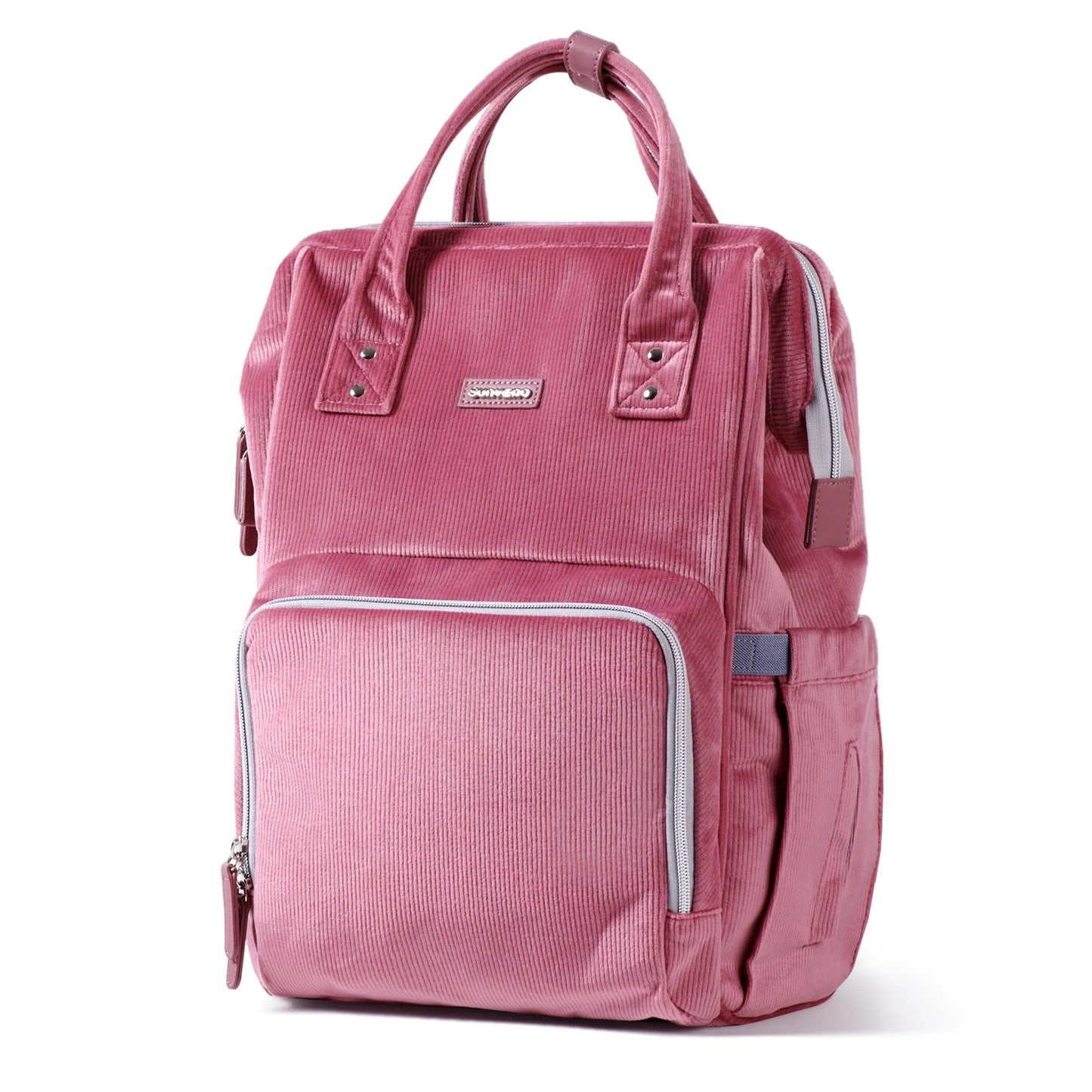 Sunveno Corduroy Diaper Backpack Pink