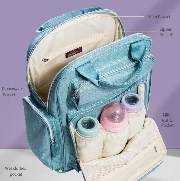 Sunveno Extendable Diaper Backpack Green