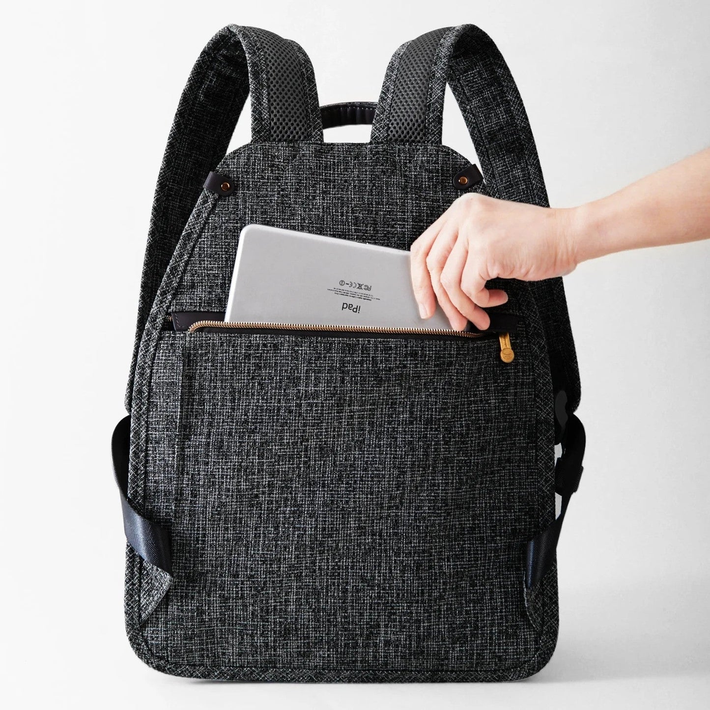 Sunveno Tweed Luxe Diaper Bag Backpack Black