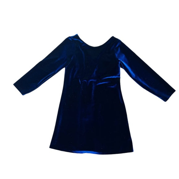 Susanne Lively Designs Tween Susanne Lively Designs Navy Long Sleeve Rayon Velvet Aline