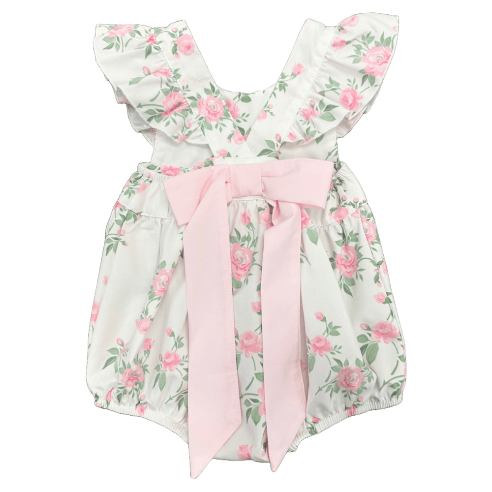 Sweet Dreams Rose Print Bow Back Bubble babysupermarket