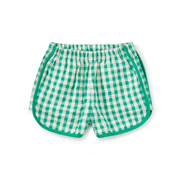 Tea CollectionTea Collection Woven Dolphin Shorts - Green Party CheckBabysupermarket