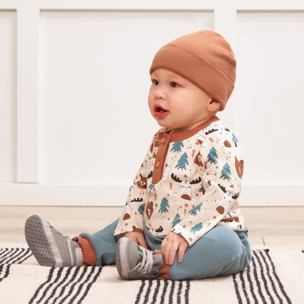 Tesa Babe Boys Apparel / Outfits / Toddler Tesa Babe Woodland Pals Long Sleeve Henley Top & Pant Set