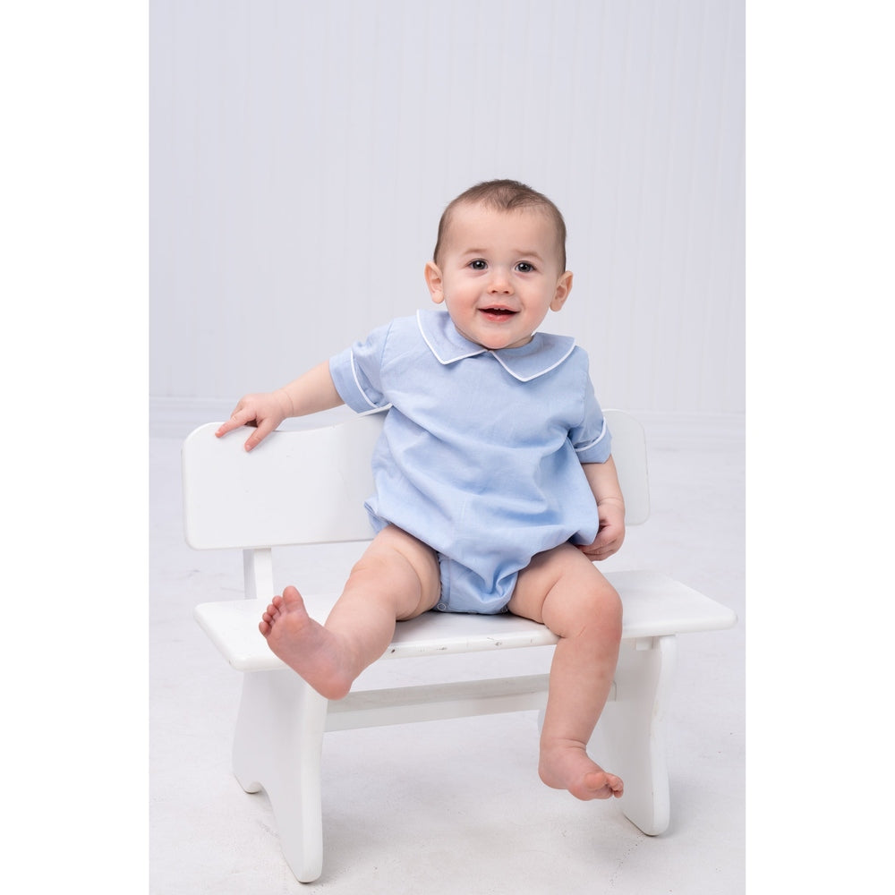 The Oaks Apparel Blue Linen Kolson Bubble babysupermarket