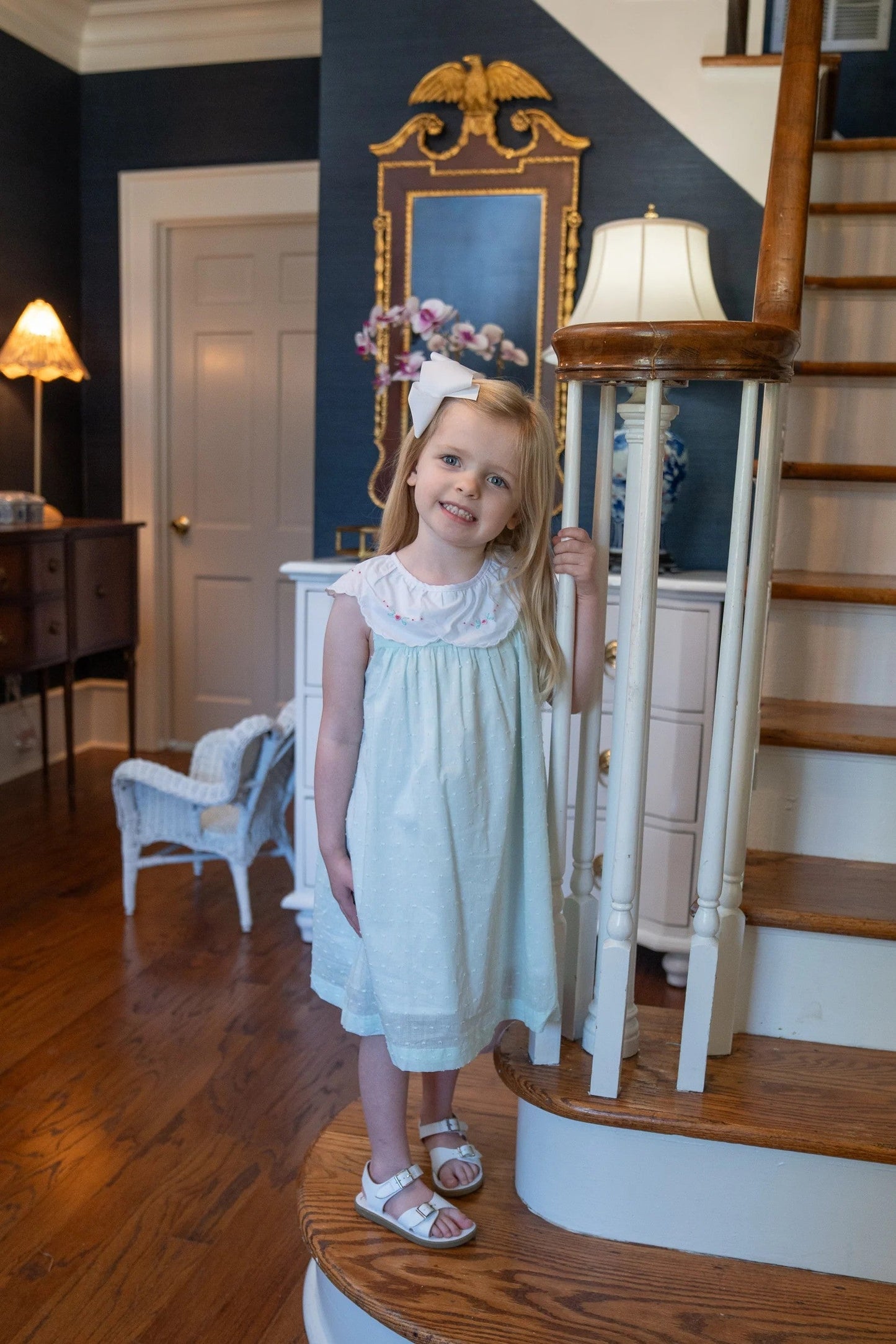 The Oaks Apparel Camilla Mint Swiss Dot Dress