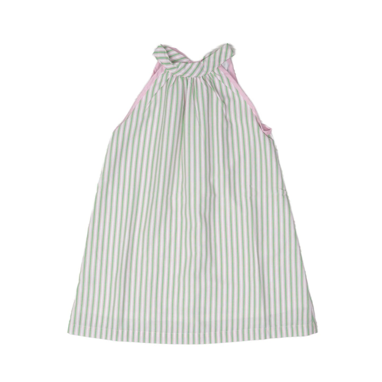 The Oaks Apparel Jewel Pink & Green Stripe Dress