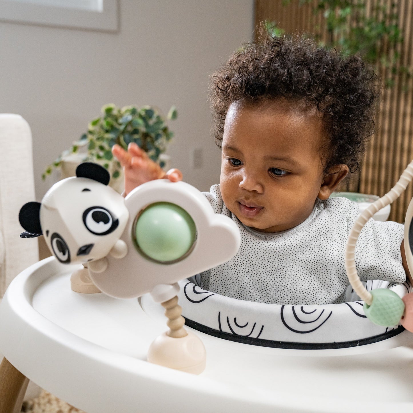 Tiny Love Toys Tiny Love 5-in-1 Here I Grow Stationary Activity Center | Black & White Décor Collection