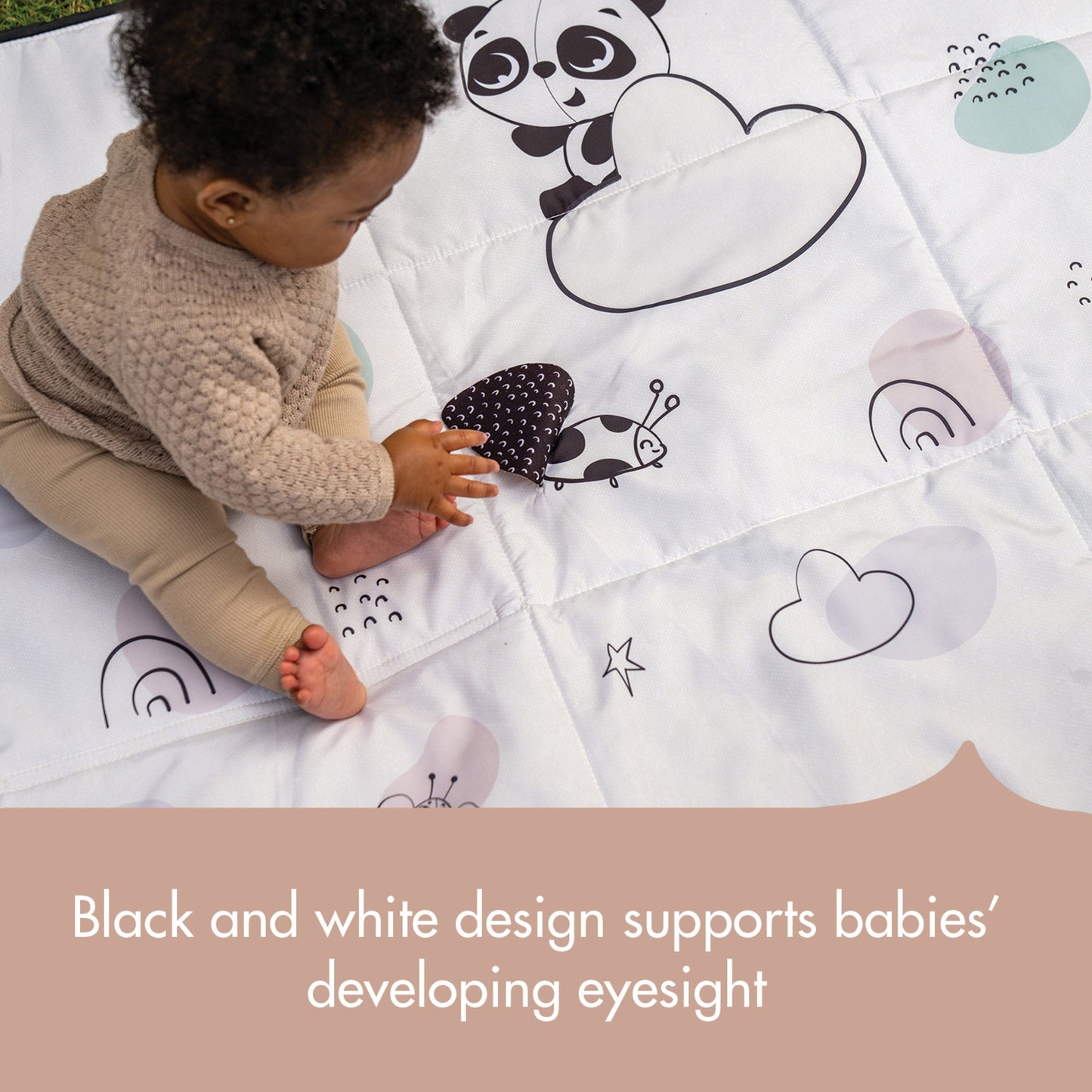 Tiny Love Toys 0+ Tiny Love Black & White XL Outdoor Mat