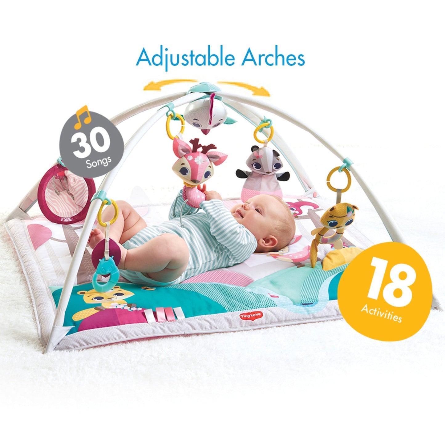 Dorel Juvenile Infant Toys Tiny Love Princess Tales Gymini Deluxe Activity Gym Play Mat