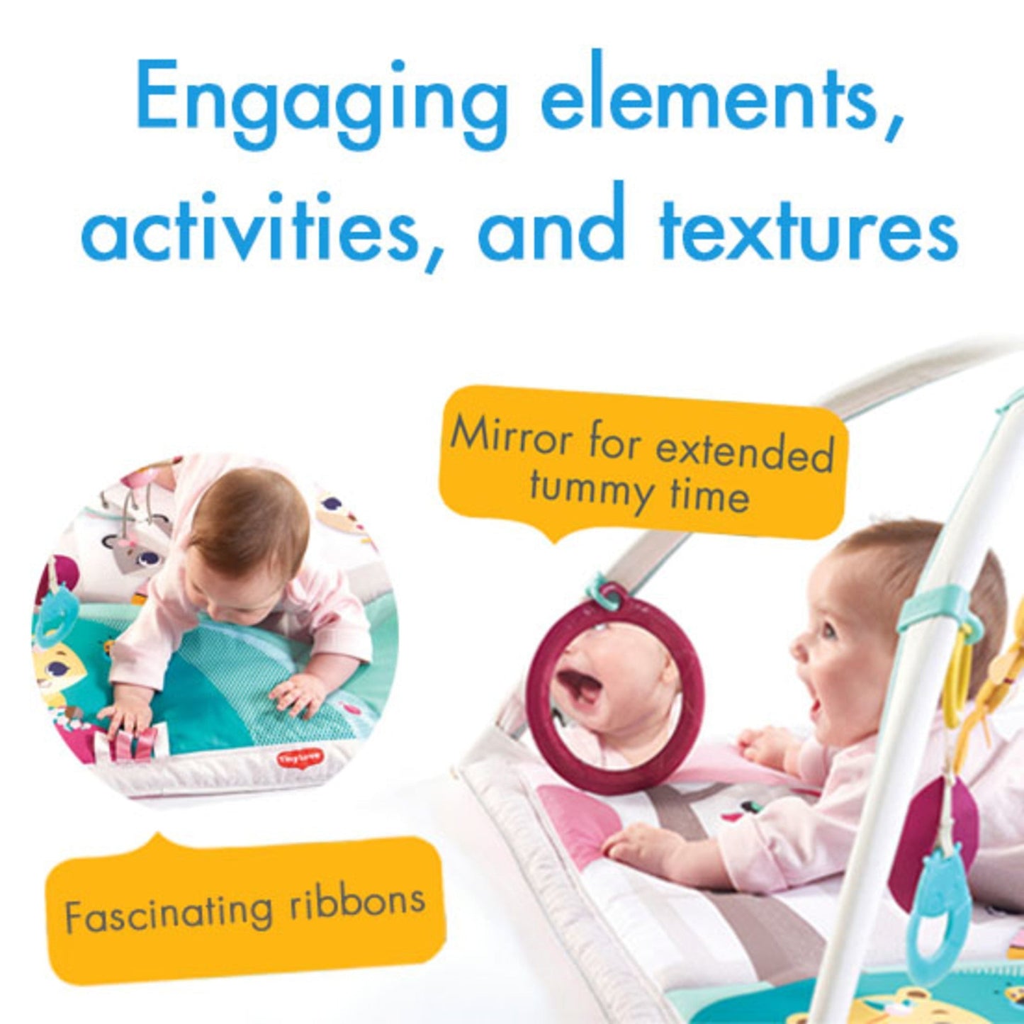 Dorel Juvenile Infant Toys Tiny Love Princess Tales Gymini Deluxe Activity Gym Play Mat