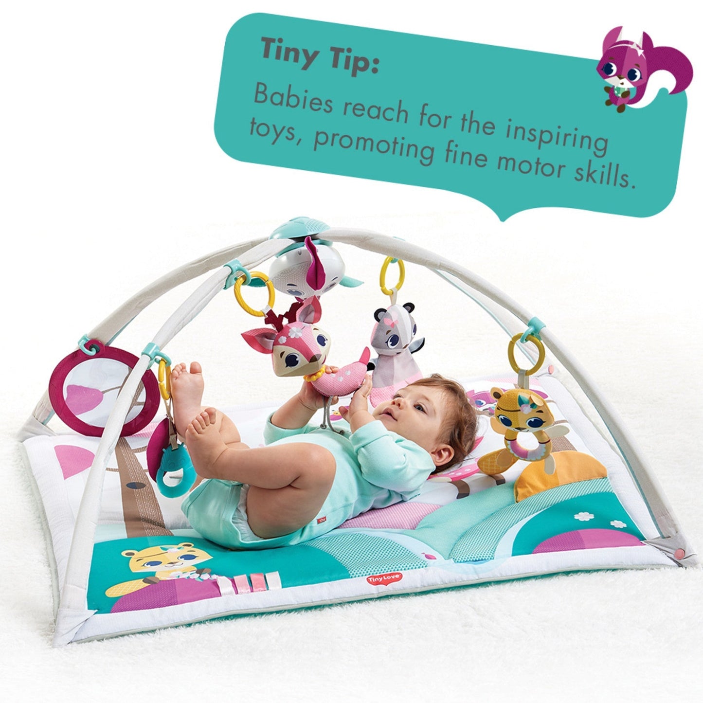 Dorel Juvenile Infant Toys Tiny Love Princess Tales Gymini Deluxe Activity Gym Play Mat