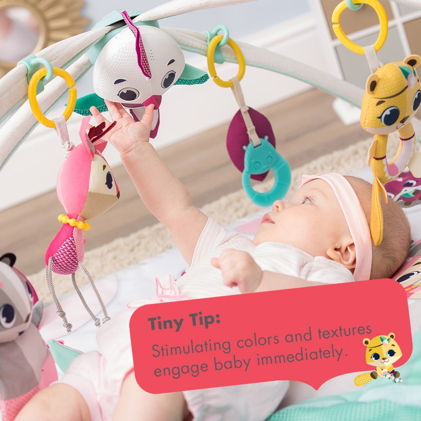 Dorel Juvenile Infant Toys Tiny Love Princess Tales Gymini Deluxe Activity Gym Play Mat