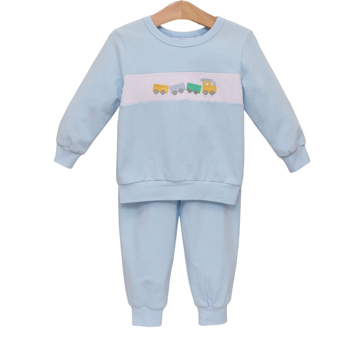 Trotter Street Kids Boys Playsets Light Blue / 12 Mo Trotter Street Kids Boys Train Jogger Set