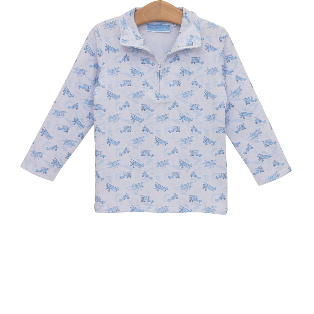 Trotter Street Kids Boys Shirts Blue / 2 Toddler Trotter Street Kids Boys Up Up & Away 1/4 Zip Pullover