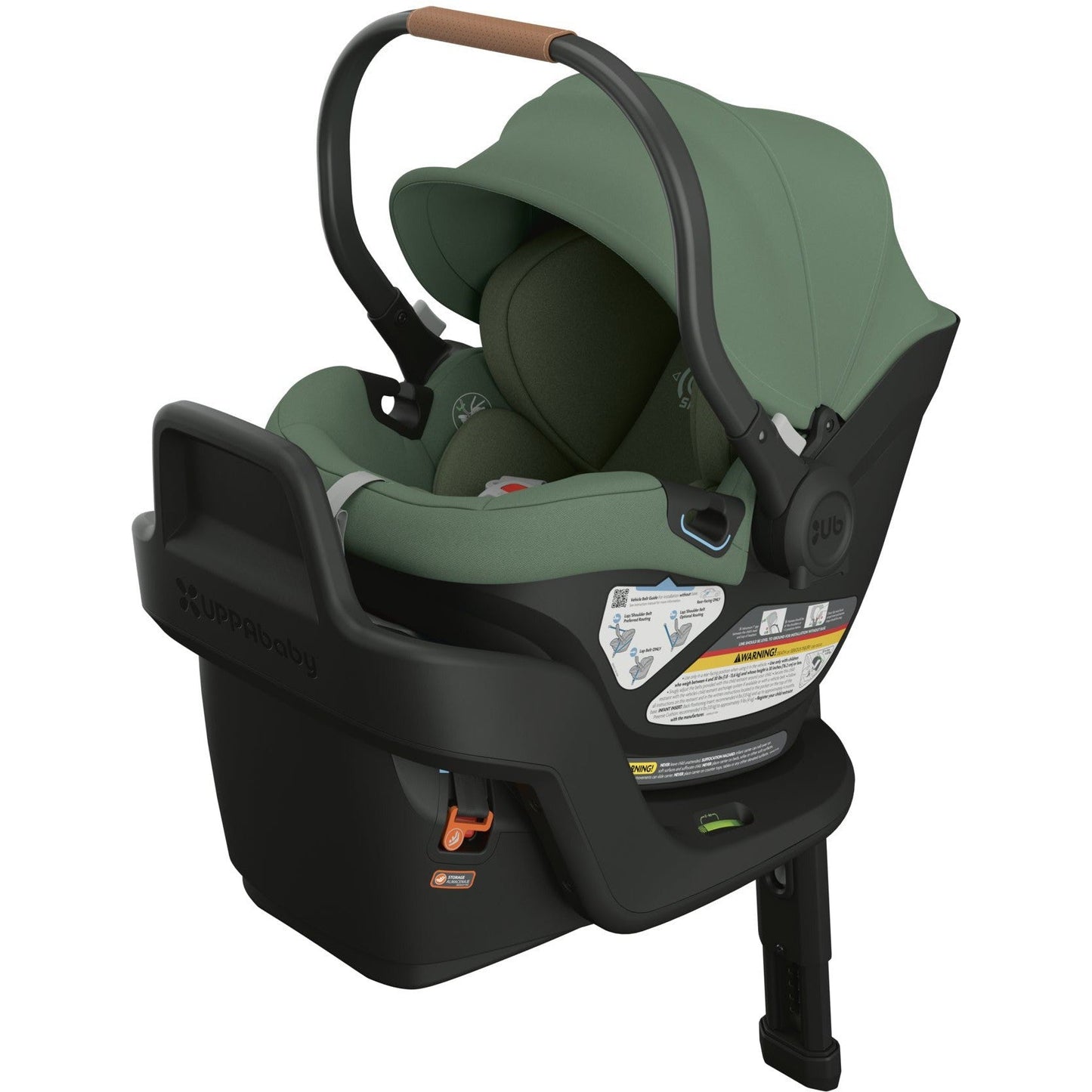 UPPAbaby Car Seats - Infant Gwen (Green | Saddle Leather) UPPAbaby Aria Lightweight Infant Car Seat + Base