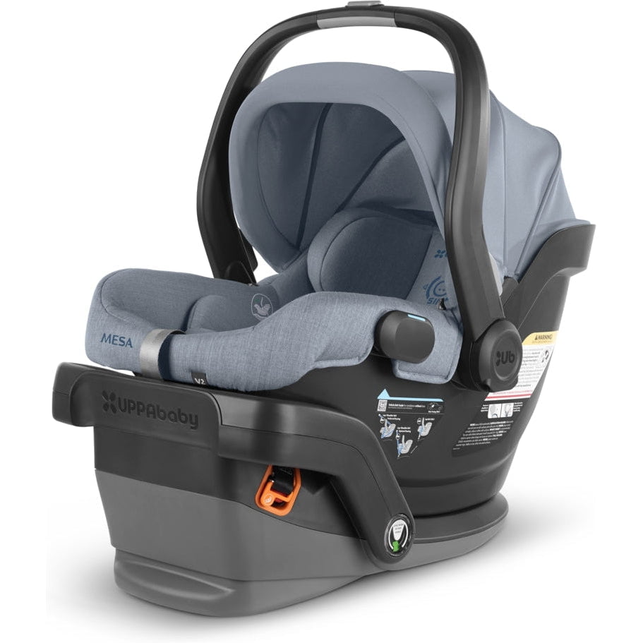 UPPAbaby Car Seats - Infant Gregory (Blue Mélange Merino Wool) UPPAbaby Mesa V2 Infant Car Seat + Base