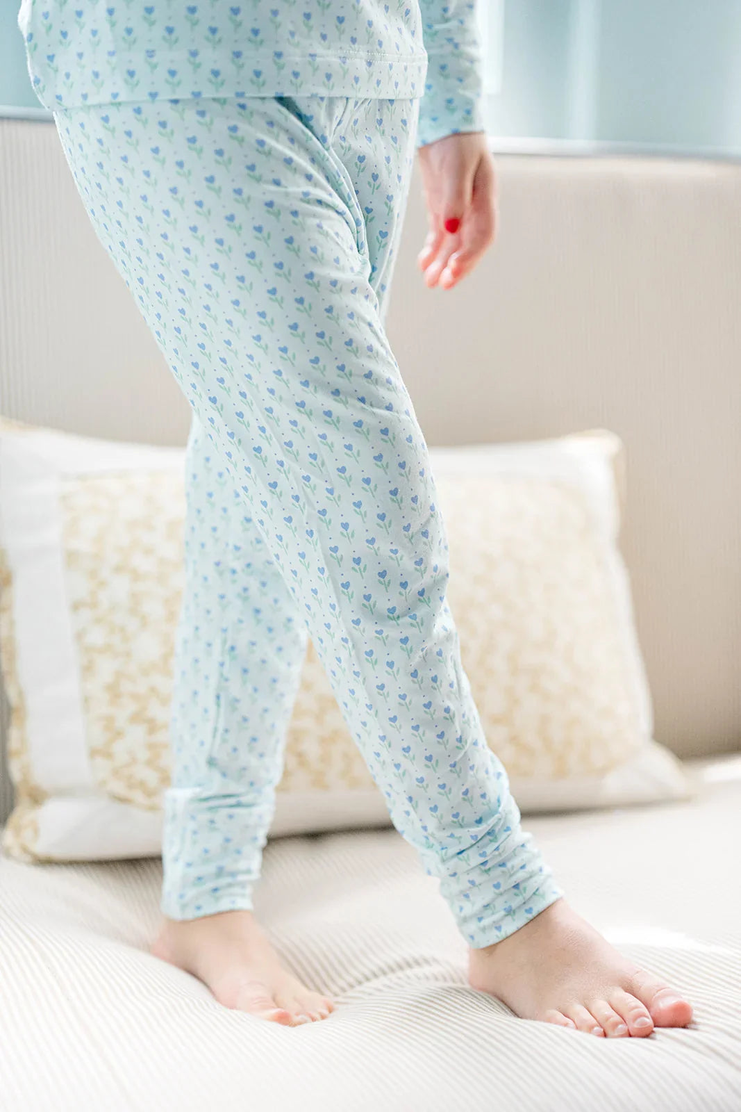 Uptown Baby Uptown Baby Girls Long Sleeve Pajama - BB's Tulips Periwinkle